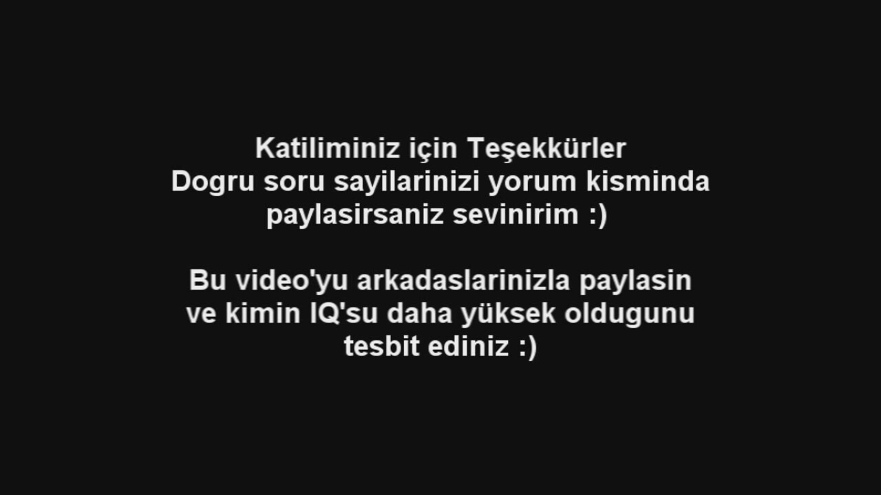 Dikkat ve zeka testi Dikkat ve zeka testi
