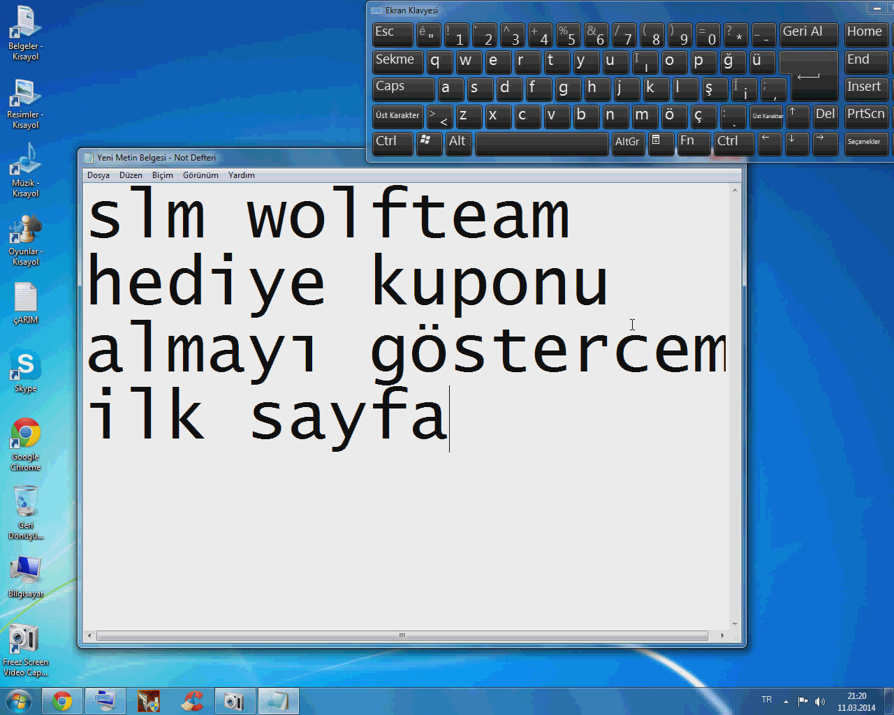 Wolfteam Hediye Kuponu (2014)  İzlesene.com