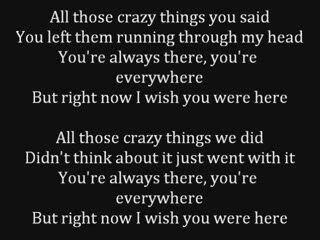 Avril Lavigne Wish You Were Here Lyrics Izlesene Com