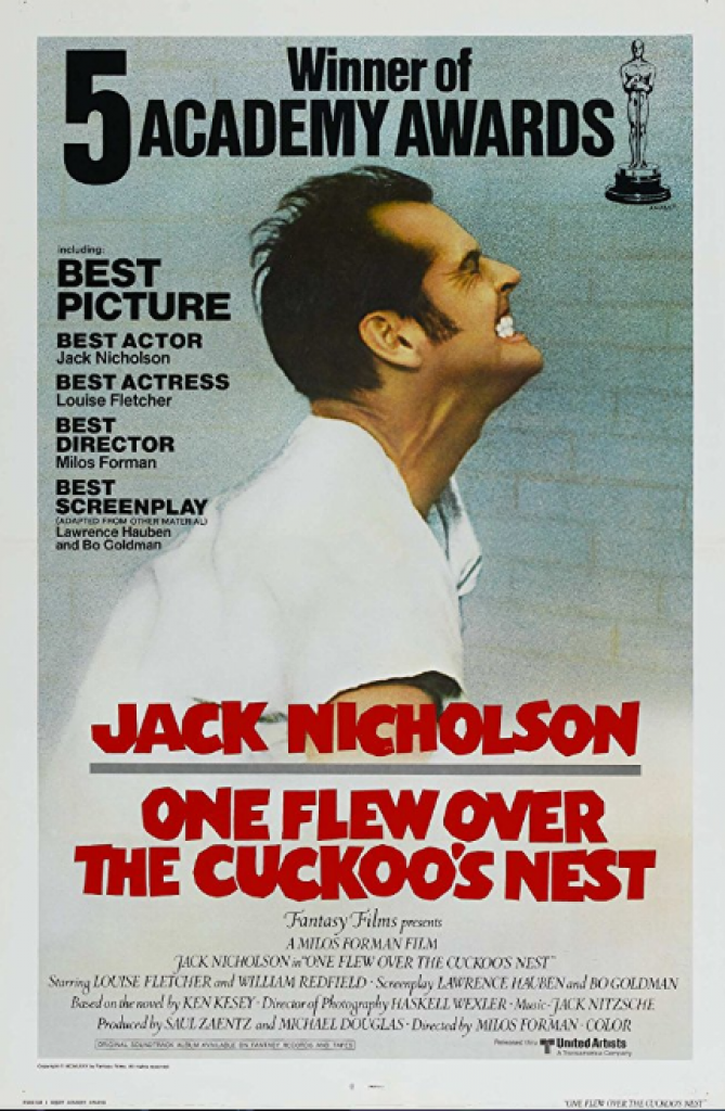 one flew over the cuckoos nest, guguk kuÅŸu, jack nicholson, oscar