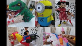 Lera Kostüm Challenge Yaptık, Minyon, Dinozor, Palyaço, Elsa En Güzeli Hangisi