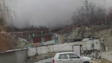 Vadiden Gelen Çığın Yarattığı Kar Fırtınası
