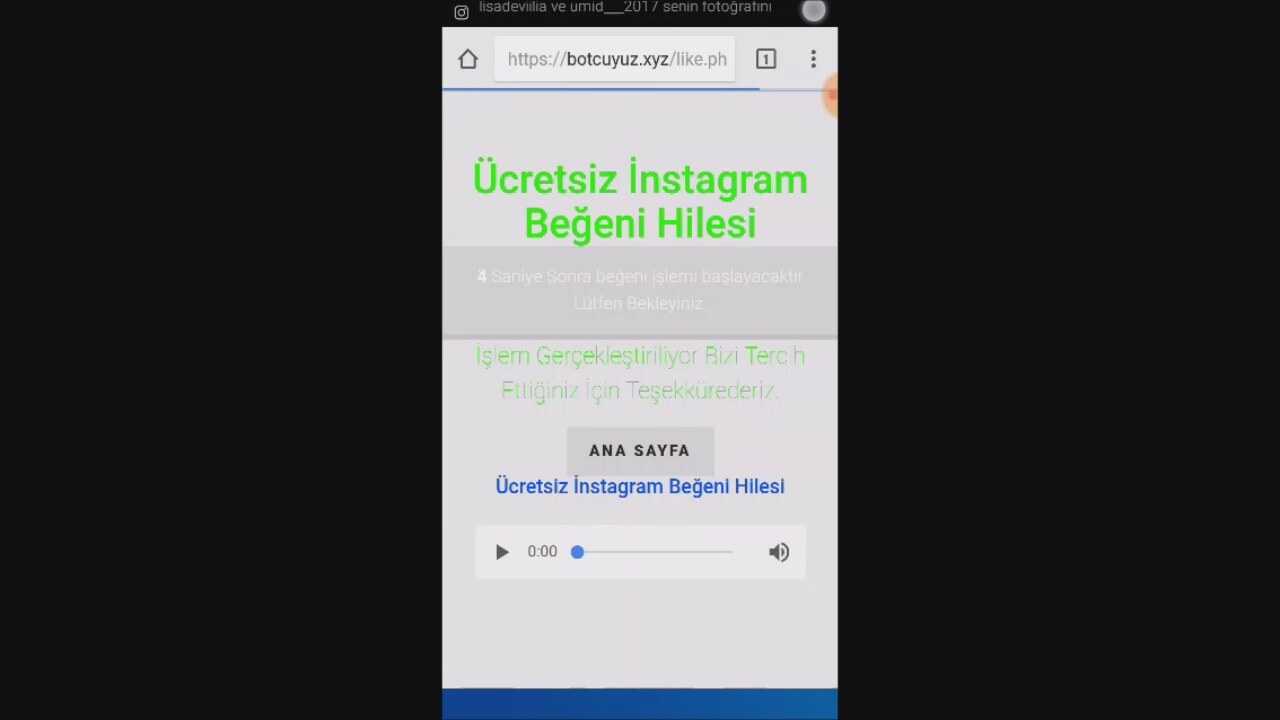 Instagram Hilesi Video. Instagram like Hilesi.