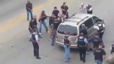 Donuts mağazası soydu ve polis ordusu etrafını sardı!