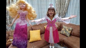 Elife Disney Prenses Uyuyan Güzel Arora Kostümü , Çok Yakıştı