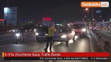 E-5'te Zincirleme Kaza, Trafik Durdu
