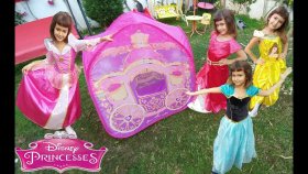 Prenses Çadırı Bahçeye Çıkardık. Prenses Elena, Arora, Bella, Anna, Çadırı Paylaşamıyor