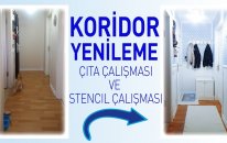 Koridor Yenileme | Çıta Ve Stencil Çalışması