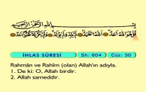 İhlas Suresi sesli oku ve dinle 3 kez tekrarlı Fatih Çollak
