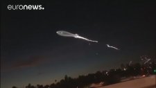 Space X Roketi Gökyüzünde İlginç Görüntüler Oluşturdu