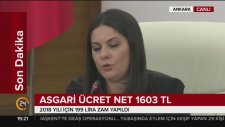 Bakan Jülide Sarıeroğlu 2018 Yılı İçin Asgari Ücreti Açıkladı