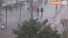 Antalya'da Sağanak Yağmur ve Dolu Yağışı