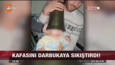 Darbukaya Kafası Sıkışan Çocuk