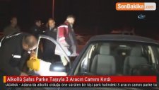 Alkollü Şahıs Parke Taşıyla 3 Aracın Camını Kırdı