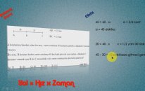 TYT Matematik Hareket Problemleri