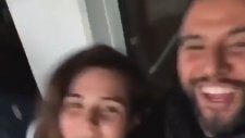 Buse Varol ve Alişan'ın Maç Keyfi
