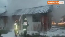 Lastikçi Dükkanında Korkutan Yangın
