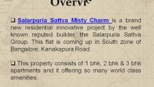 Salarpuria Sattva Misty Charm
