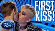 Katy Perry Yarışmacıyı Dudağından Öptü