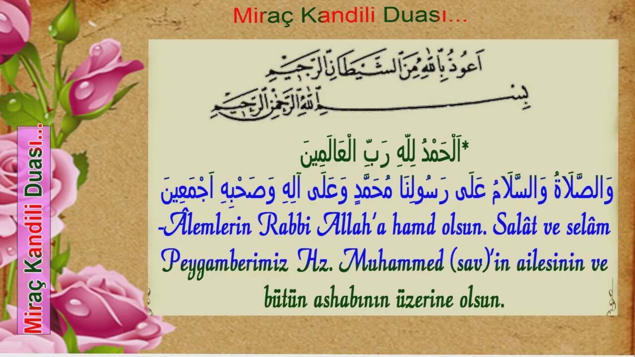 Miraç kandil duaları face Miraç kandil duaları face