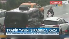 Canlı Yayında Trafik Teröründen Bahsederken Kaza Meydana Geldi