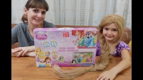 Prenses Rapunzel Disney 4 Lü Oyun Seti Açıyor. Domino Memory Game Puzzle