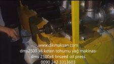 Soguk Pres Keten Tohumu Yağ Makinası Dms 2500x4dikmaksan