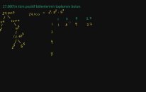 27.000'in Çarpanlarının Toplamı (Matematik)(Eğlenceli Matematik)