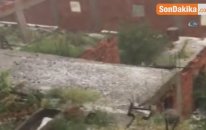 Bolu'da, Şiddetli Yağmur ve Dolu Tarladaki Ürünlere Zarar Verdi