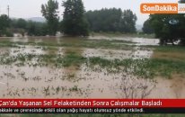 Çan'da Yaşanan Sel Felaketinden Sonra Çalışmalar Başladı
