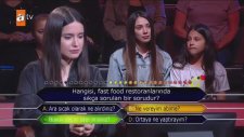 Fast Food Restoranlarında Sıkça Sorulan Soru Sorusunda Elenen Yarışmacı - Kim Milyoner Olmak İster