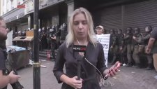 Ukrayna'da canlı yayın sırasında muhabir Darina Bilera eziyet!