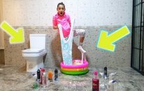 Banyoda Karma Slime, 3 COLORS OF GLUE SLIME - Oyuncax Tv