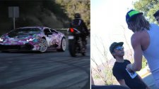 Kıl Payıyla Lamborghini'nin Gazabından Kurtulan Motosikletli