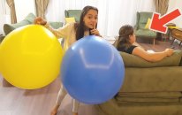 Anneme Balonlu Eşek Şakası ( İntikam ) Mom in giant balloon prank