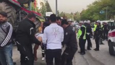 İsrail Büyükelçiliği'ne Traktör ile Saldırmak İsterken Durduruldu