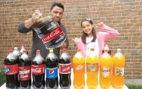 İnanılmaz Cola Challenge ( Cola Mentos ) - Coca cola mentos experiment