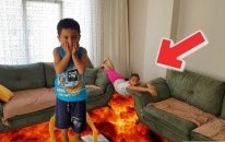 Yerde Lav Var Oynadık THE FLOOR is LAVA CHALLENGE, Funny Oyuncax Tv