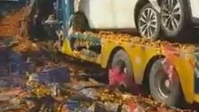 Çin'de Meydana Gelen Zincirleme Trafik Kazası