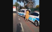 Kesilen Cezayı Çığlık Atarak Engellemeye Çalışan Kadın Sürücü