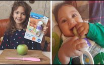 BERKAY BEBEK İLK KEZ ELMA YİYECEK.ELİF VE LERA DEDENİN EVİNDE MAMA HAZIRLIYOR