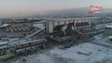 Ankara'da Yüksek Hızlı Trenin Kaza Yeri Havadan Görüntülendi
