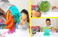 Ne Bulduysak Ezdik Slime Pres Yaptık Slime Pressing and Crush the Slime, Fun kid video