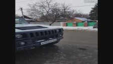 Hummer Hyundai'ye Arkadan Çarparsa