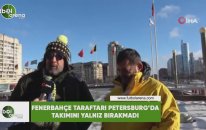 Fenerbahçe taraftarı Petersburg'da takımını yalnız bırakmadı