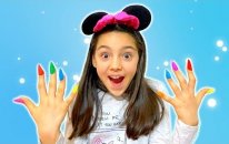 Yeni Tırnaklarım pretend play with play doh nails fun kid video
