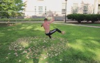 500 Fare Kapanının Üzerinde Slackline Yapmak