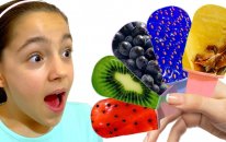 Ali and Melike Learn Colors With Fruits Ice Cream | Nursery rhymes songs | Colors song