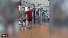 Novak Djokovic ve Cristiano Ronaldo'dan Zıplama Yarışması