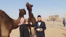 Kana Kana Deve İdrarı İçen Adam